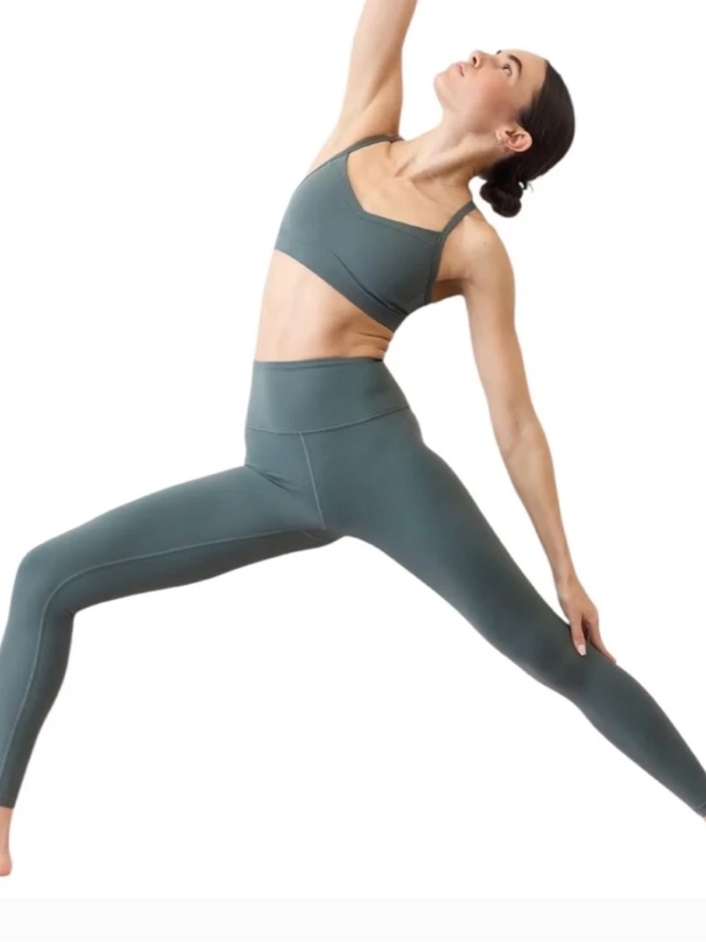 Athleta matching set High-Waist 7/8 Elation Leggings in Eden & vital bra